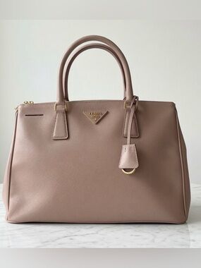 Prada Saffiano Leather Satchel in Dusty Rose GREAT Condition clean interior